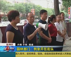 园林部门：例会开在街头